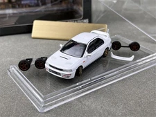 BMC 1/64 Scale Subaru Impreza WRX STi 1994 White Diecast Car Model Toy Gift