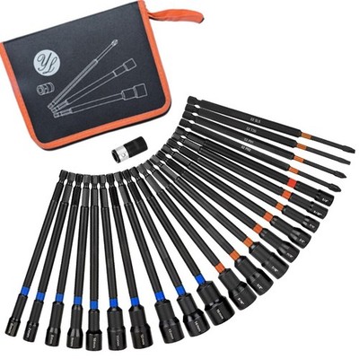 23 PCS Magnetic Nut Driver Set SAE & Metric, 6 Inch Extra Long Nut Driver Set...