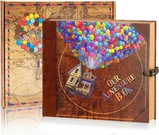 Adventure Book 148-Page DIY Handmade Scrapbook Embossed Leather Cover - Ideal