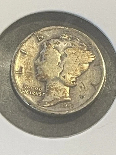 1941 D  Mercury Dime circulated 90% Silver X2784