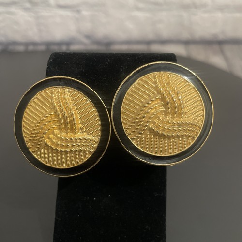 Boutique Oversized Retro 1960s Style Geometric MCM Hollywood Regency Earrings