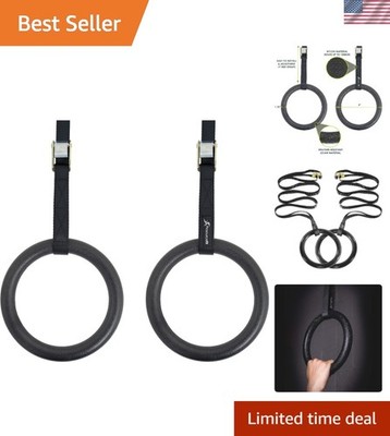 Home Fitness Gymnastics Rings with Straps - Total Body Conditioning Solution