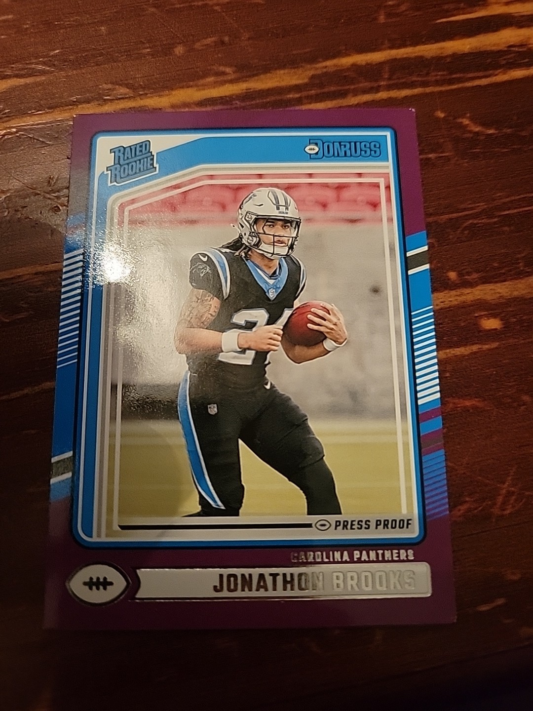 2024 Panini Donruss - Rated Rookie Jonathon Brooks #354 Purple Press Proof (RC)