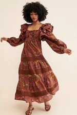 Anthropologie Farm Rio Dotted Horse Maxi Dress- Medium