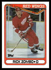 1990 Topps Rick Zombo #21 Detroit Red Wings NHL Hockey