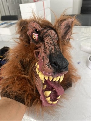 Halloween Werewolf Mask Rubber Remus Lupin Harry Potter London Dog Scary Hair