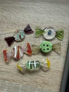 Glasbonbons Set 5 Stück Dekorative Bonbons