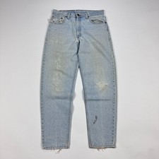 Vintage 34x32 Levi's 550 Made in USA Jeans Men's Light Wash Distressed