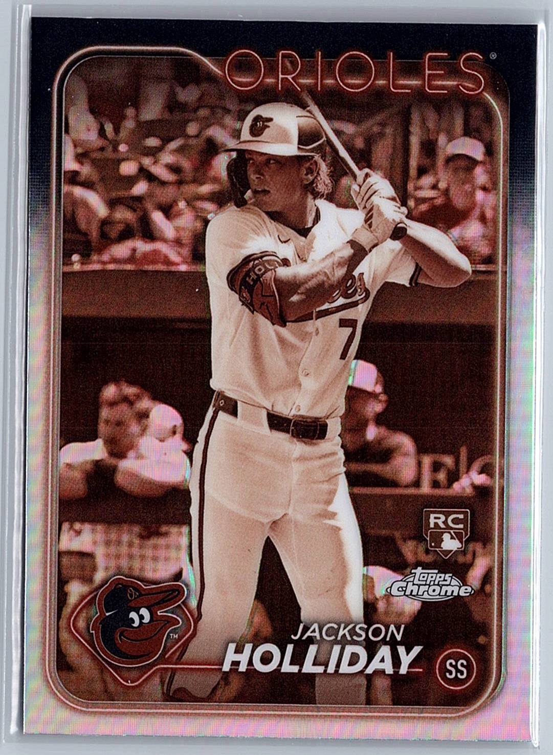 2024 Topps Chrome Jackson Holliday #88 Sepia Refractors Baltimore Orioles