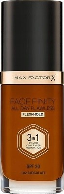 Max Factor X Facefinity All Day Flawless 3-in-1 Foundation 102 Chocolate