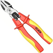 LAOA Insulated Pliers VDE Electrician's Diagonal 8inch, Red+yellow 