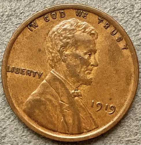 1919 p Lincoln Wheat Cent - [XF/EF] Extremely Fine - High Grade ~ B557