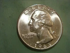 1963 D Washington Quarter - Beautiful Uncirculated, actual coin in photo