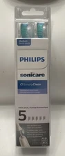 5 Pack C1 Sonicare Simply Clean Replacement Toothbrush Brush Heads HX6015/03,new