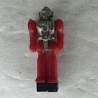 Vintage 1980s Diaclone 1" Red Driver Silver Chrome Chest Mini Figure Takara