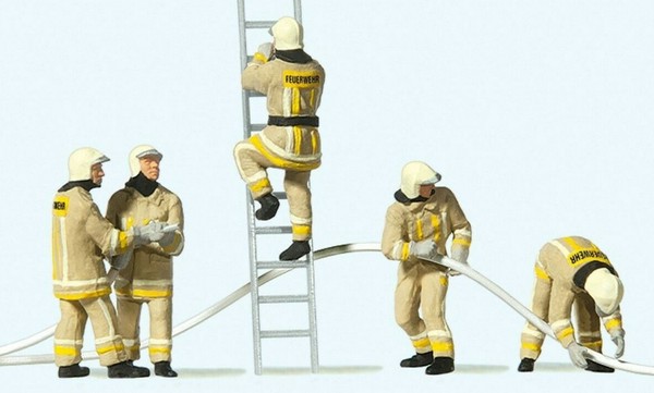 Preiser 10771 FeuerwehrmäNner In Moderner Einsatzkleidung H0 5 Figuren Neu + Ovp-image