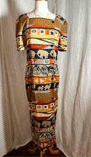 John Roberts Dress Size 10 Women’s Vintage Sahara Pencil Maxi Dress