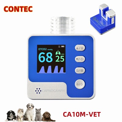 Contec Portable Vererinary Capnograph CA10M-VET Mainstream ETCO2 Monito Measure