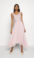 SHOWCASE Dorothy Perkins Elegant Embellished Midi Dress Size UK 8 US 4 EU 36