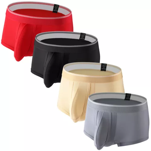 Paquete de 1/4 calzoncillos boxer para hombre ropa interior bolsa abultada calzoncillos suaves transpirables - Imagen 53 de 70