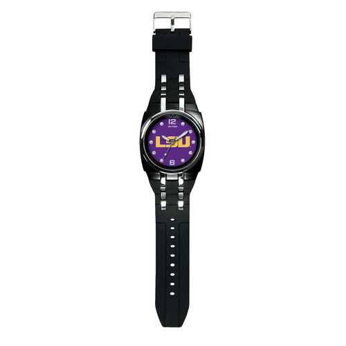 LSU Tigers NCAA Ladies Watch Silicone Band w/ Rhinestones  display picture 2