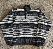 Sutter and Grant Men’s L Vintage 3 Button Collar Sweater 100% Cotton Made In USA