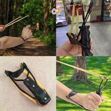 US1Pc Catapult Powerful 7" Hunt Sling Shot High Velocity Fold Wrist Slingshiot