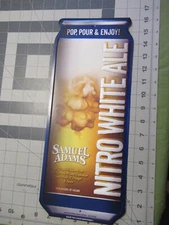Samuel Sam Adams Nitro White Ale  Tin Sign    Pop, Pour, Enjoy!