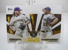 Topps 2023 Series 1 Baseball Card #12P-2 Corbin Burnes Woodruff One-Two Punch