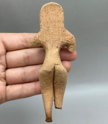 ANCIENT INDUS VALLEY HARAPPAN TERRACOTTA SEATED FERTILITY FIGURINE