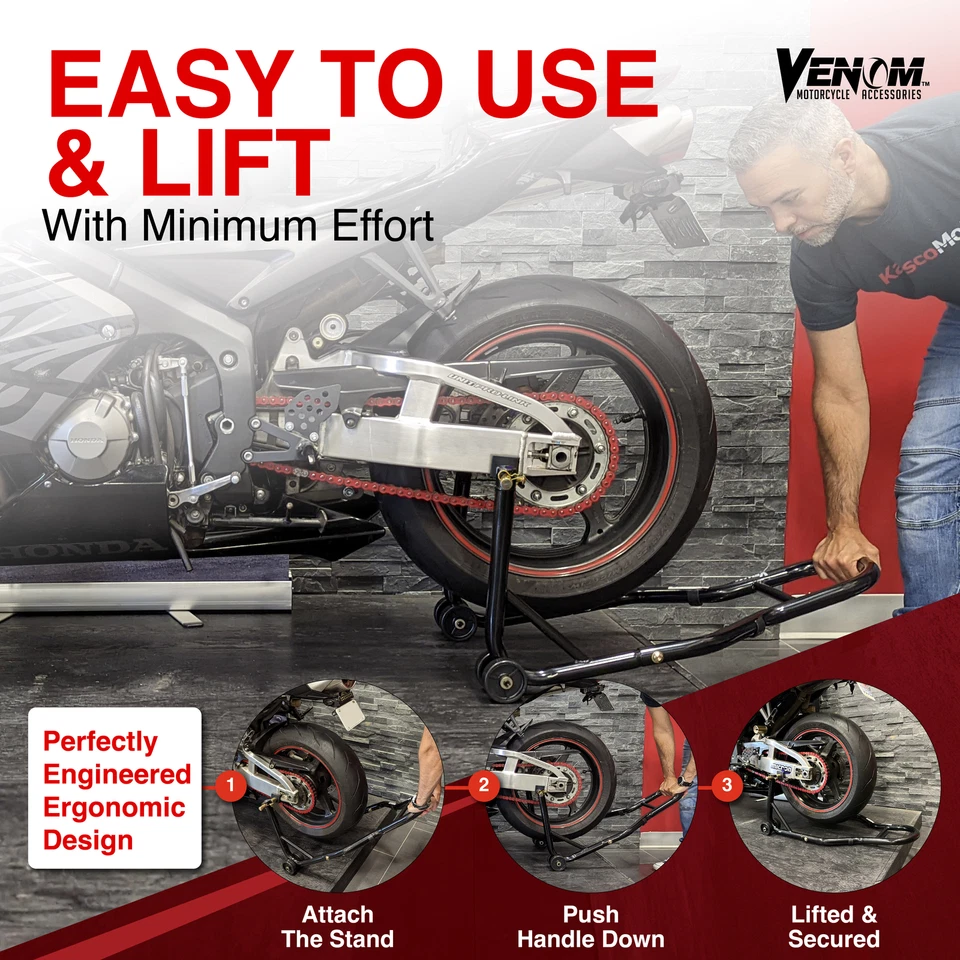 Motorcycle Rear Lift Stand For Kawasaki Ninja Samurai Avenger 250 250R - Image 4 of 4