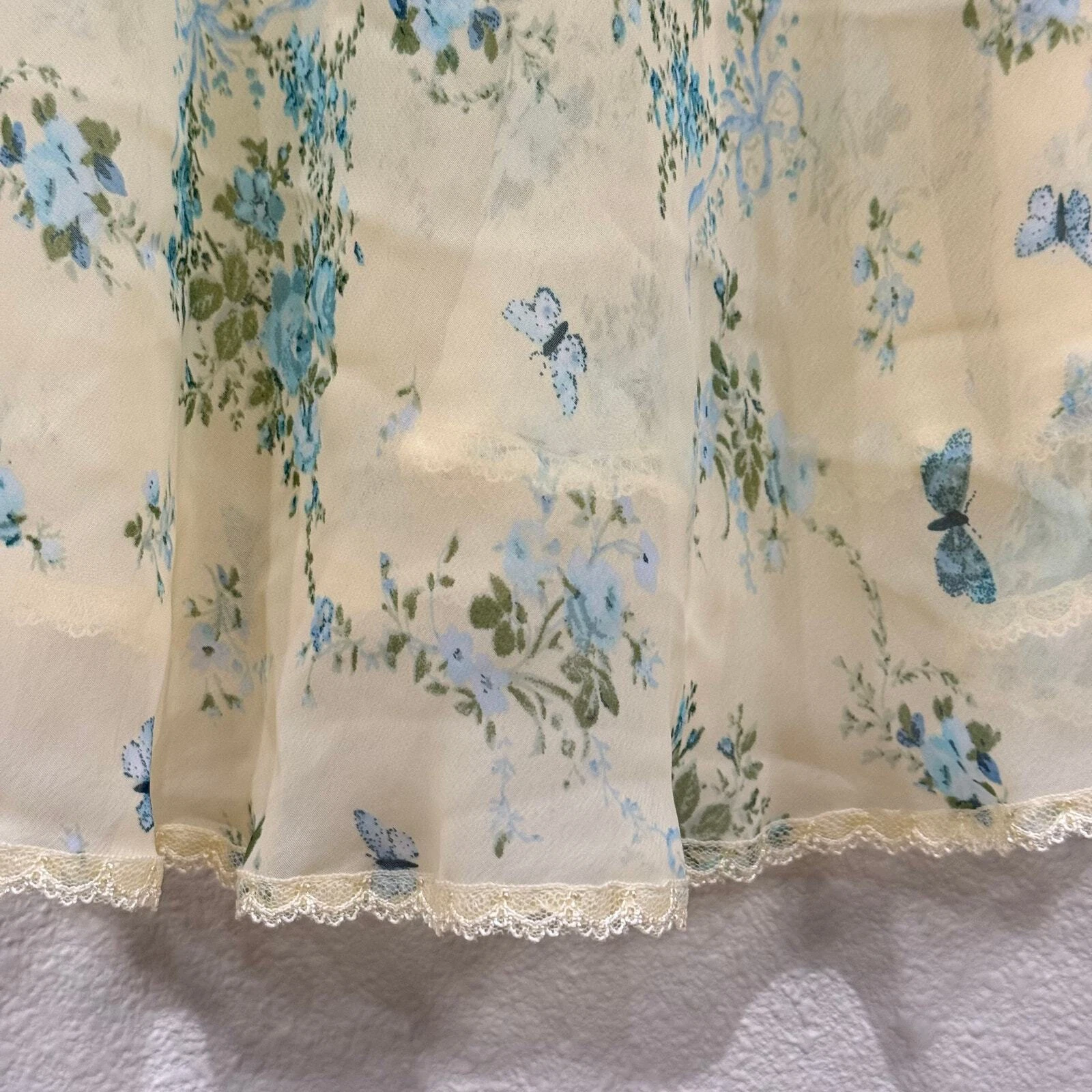 UNDERCOVER Y2k Vestito e Accappatoio Floreale Farfalla Babydoll Fata Stravagante Romantico Civetta L