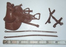 Old 1950's Marx REINS BRIDLE SADDLE for Big Roy Rogers Horse Trigger