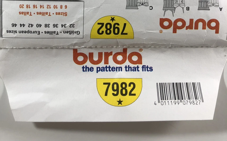 Burda 7982 Bustier Top Corset Camisole Sizes 6 8 10 12 14 16 18 20 UNCUT Pattern - Image 4 of 4