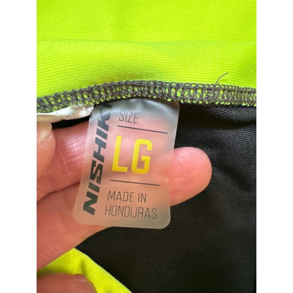 Pantalones Cortos de Ciclismo Nishiki Para Mujer NWS Negro/Amarillo Neón/Verde 85% Poliéster 15% Foto 3 de 4