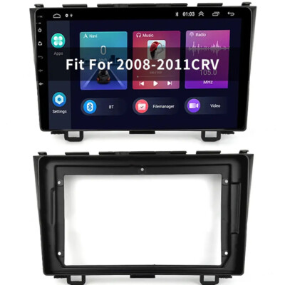 For Honda CRV 2008-2011 9 inch Car Stereo Radio Fascia 2 Din Frame Trim Black