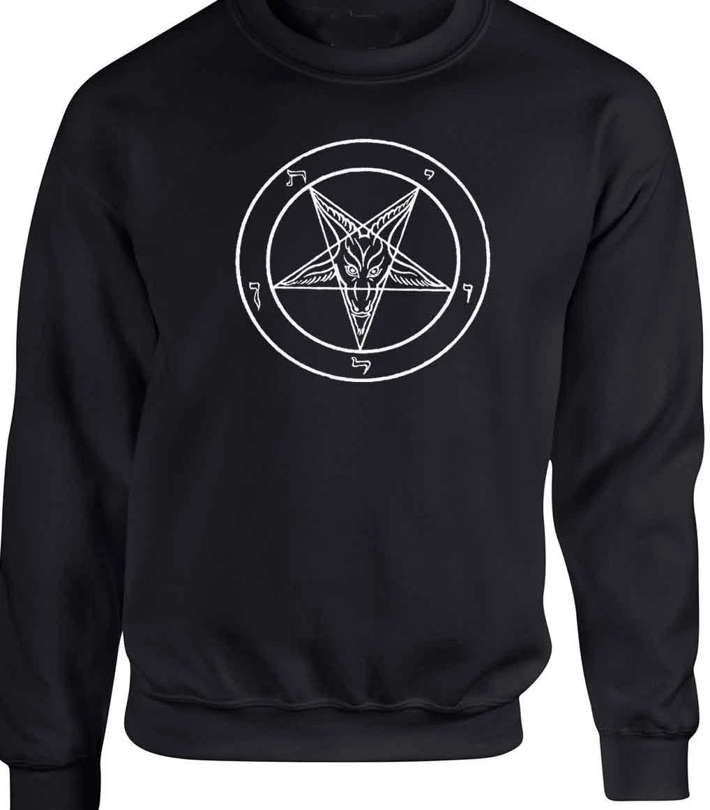 Baphomet SweatShirt Satan Devil Occult Anti Christ Witch Gothic Atheist  Pullover | eBay