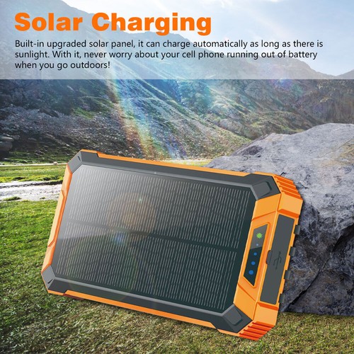 36000mAh Super Solar Power Bank Portable External Battery Wireless Fast Charging - Picture 7 of 33