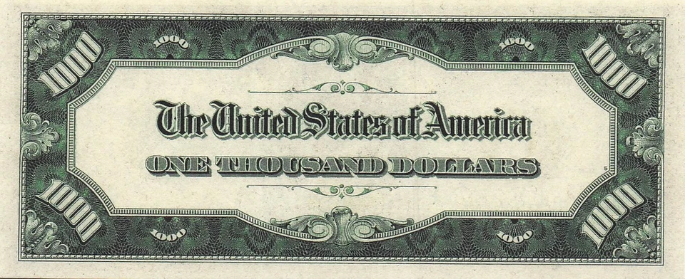 USA / Richmond , Va.  $1000  Series 1928  Facsimile Uncirculated Banknote ZD 3 - Image 2 of 2