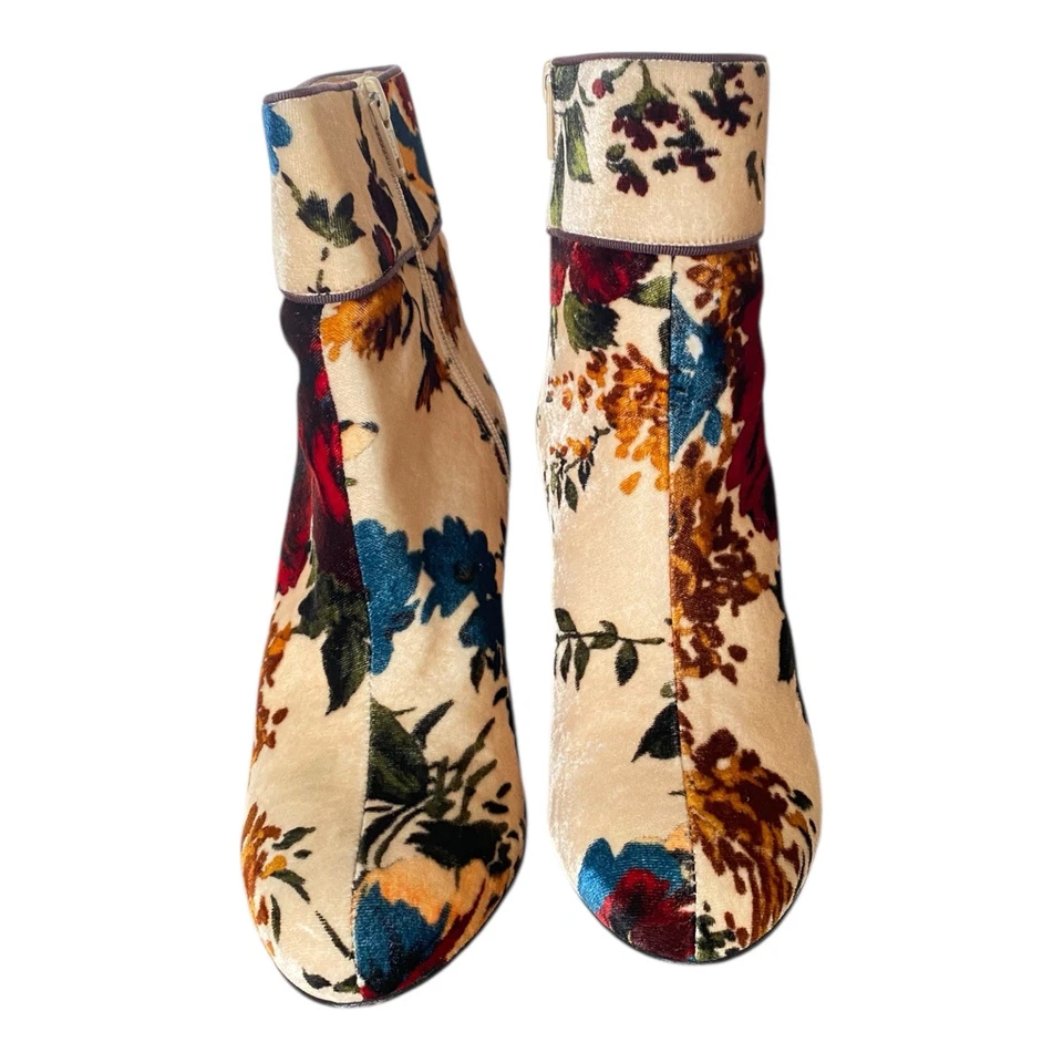 CHRISTIAN LOUBOUTIN Moulamax 100 多色天鹅绒踝靴,尺寸 38 — 第 3/4 张图片