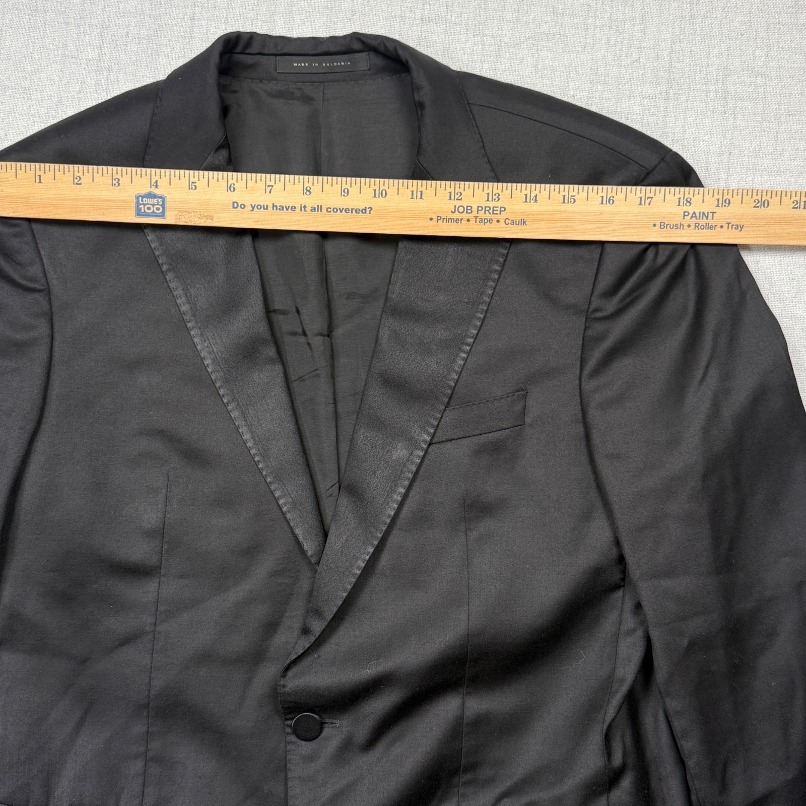 Hugo Boss Suit Jacket One Button Lined Black Wool Workwear Size 38S thumbnail 8