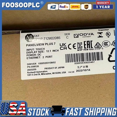 New Sealed AB 2711P-T12W22D8S PanelView Plus 7 Graphic Terminal US Free Tax