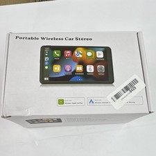 Portable Wireless Car Stereo, 7" Screen, Apple Carplay, Android Auto