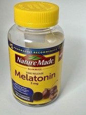 Nature Made Time Release Melatonin 3mg. 60 total Gummies NEW No Box