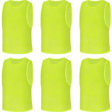 6er Set Trainingswesten in Grün für Kinder und Erwachsene M~XL - Fußball & mehr