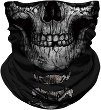 Skull Face Mask UV Sun Dust Neck Gaiter Bandana Headwear Motorcycle