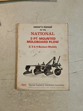 National 3pt Mounted Moldboard Plow Owner's Manual 
