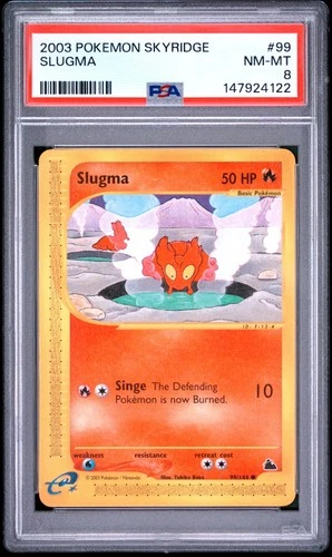 2003 POKEMON SKYRIDGE #99 SLUGMA PSA 8