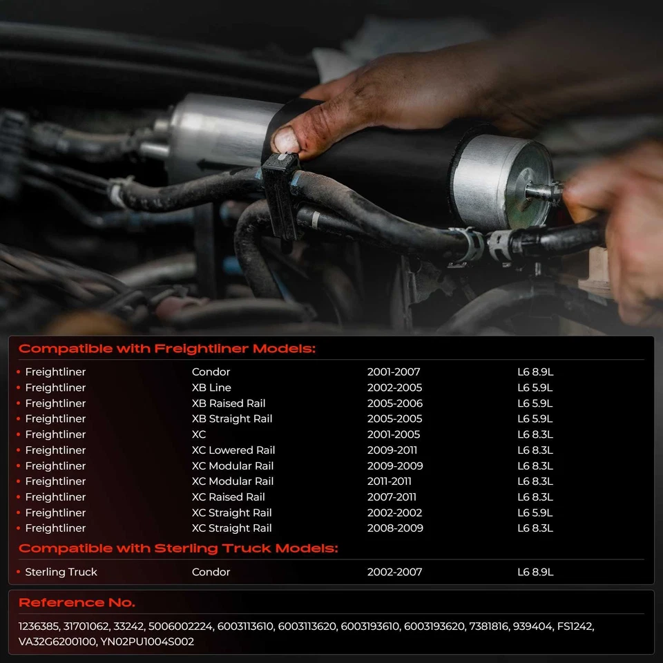 Filtro de combustível para Freightliner XB Raised Rail XB Straight Rail XC Sterling Truck - Imagem 2 de 4