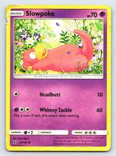 Slowpoke 48/145 Common Guardians Rising Pokemon Damaged